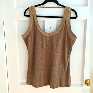 Gimmicks Fitted Ribbed Tan Tank Top